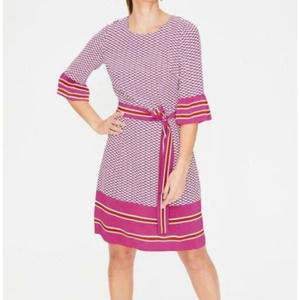 New Boden Andrea Pink Belted Dress Women's Sz.8 *Missing Belt*